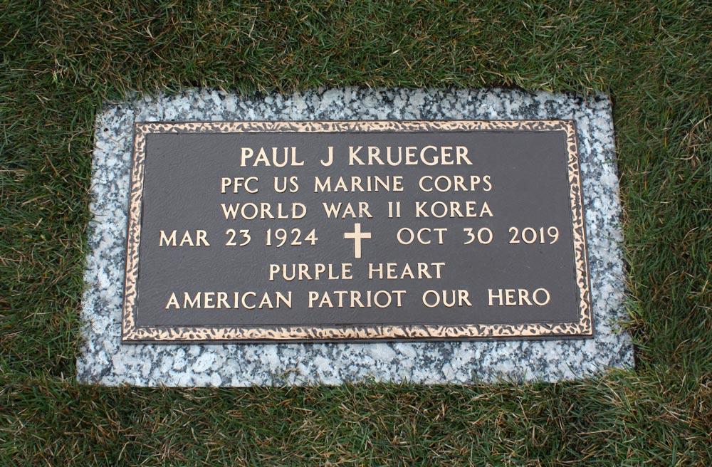 Government bronze marker on granite base