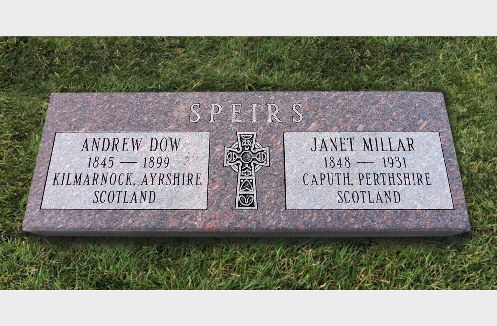 Mahogany companion marker with Celtic cross