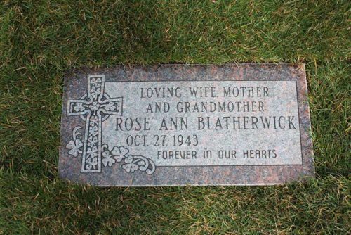Mahogany granite with Celtic cross and shamrocks